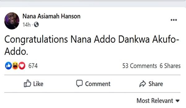 Bulldog Congratulates Akufo-Addo